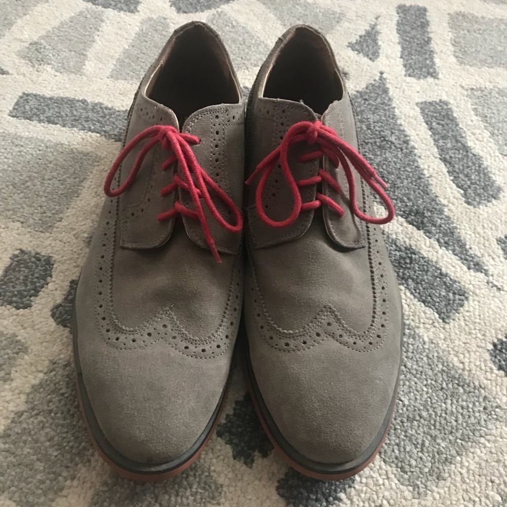 Stacy Adams Gray Suede Dress Shoes